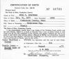 Myra Stafford Birth Certificate